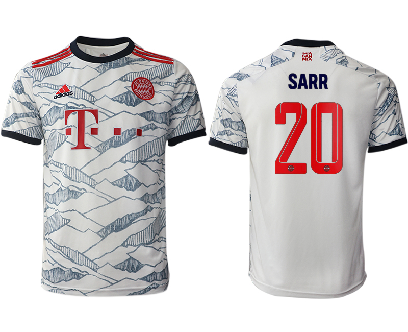 Men 2021-2022 Club Bayern Munich Second away aaa version white #20 Soccer Jersey->bayern munich jersey->Soccer Club Jersey